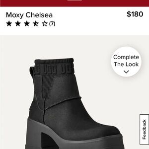 UGG Moxy Chelsea Black Ankle Boots